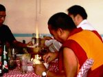 Monks Dining in Dharamsala