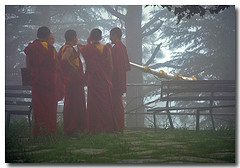 Dalai Lama Monastery and monks
