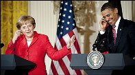 Barack Obama and Merkel