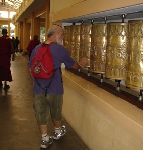 Prayer Wheels in Namgyal Monastery