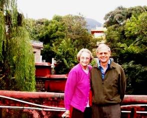 John & Nancy at  Norbulingka, Dharamsala