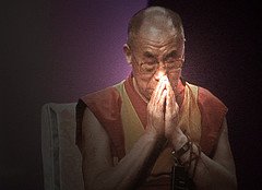 Dalai Lama in prayer