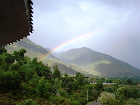The sunset rainbow
