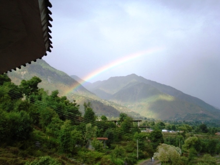 The sunset rainbow